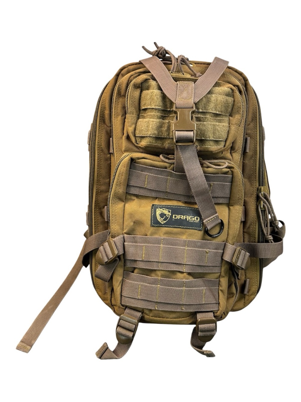 Drago Gear Tactical Backpack Green Gray MOLLE Assault Rucksack Hiking Camp *PICS
